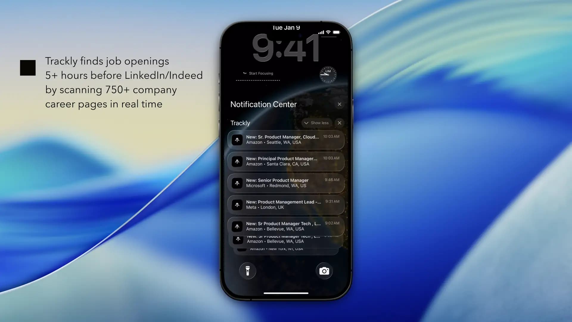Trackly instant notifications on iPhone