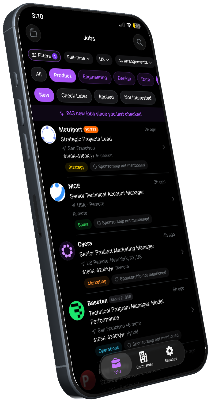 trackly on iPhone